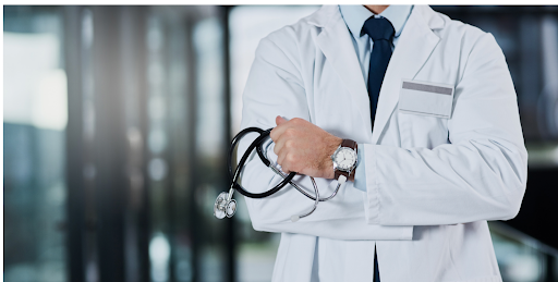 Doctor holding a stethoscope